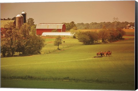 Framed Fall Farm Print