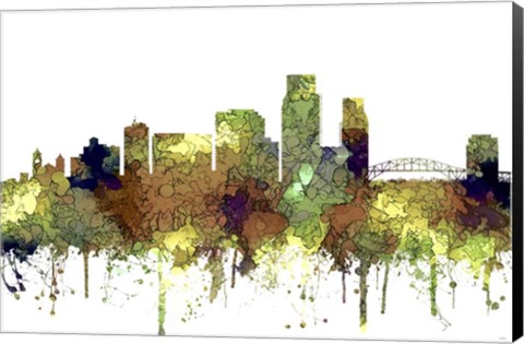 Framed Corpus Christi Texas - Safari Buff Print