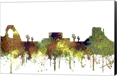 Framed Mesa Arizona Skyline - Safari Buff Print