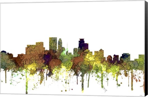 Framed Minneapolis Minnesota Safari Buff Print