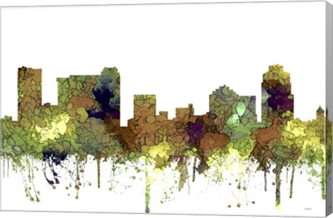 Framed St Petersburg Florida Skyline - Safari Buff Print