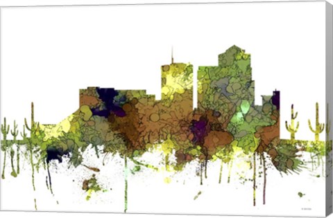 Framed Tucson Arizona Safari Buff Print