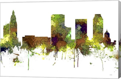 Framed Tulsa Oklahoma Safari Buff Print