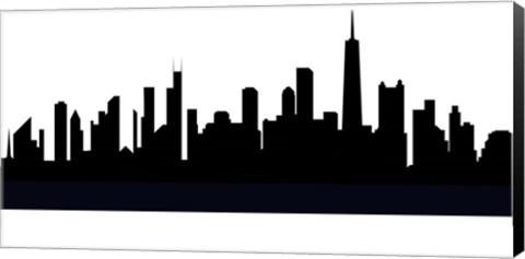 Framed Chicago - B&amp;W Print