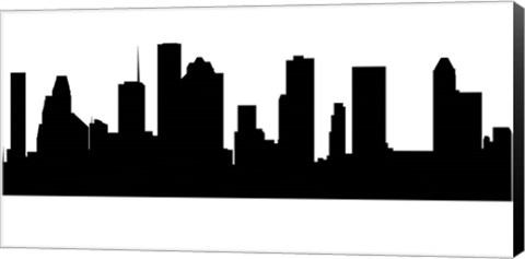 Framed Houston - B&amp;W Print