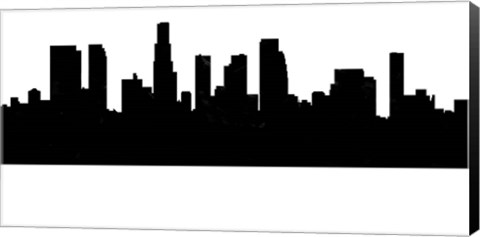 Framed Los Angeles - B&amp;W Print