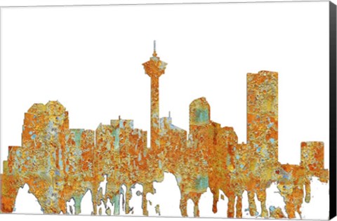 Framed Calgary Alta - Rust Print