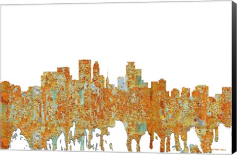 Framed Minneapolis Minnesota - Rust Print