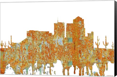 Framed Tucson Arizona - Rust Print