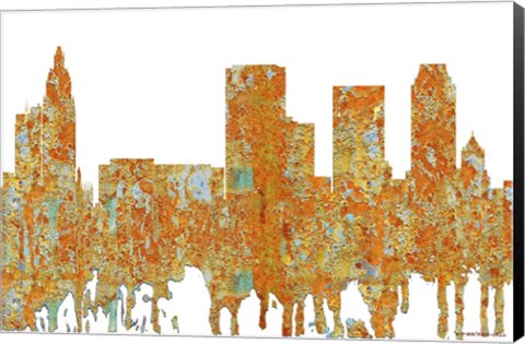 Framed Tulsa Oklahoma - Rust Print