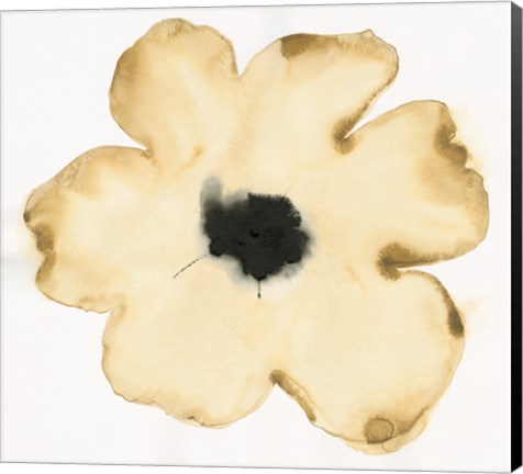Framed Suede Fleur II Print