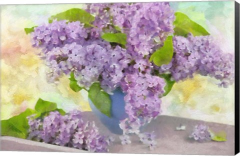Framed Lilacs in a Vase Print