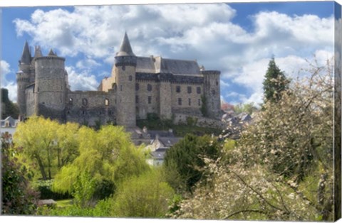 Framed Castle Of Vitre In Spring Print