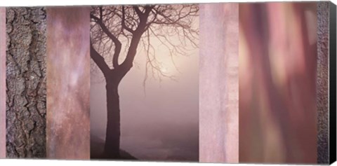 Framed Pink Tree Collage Print