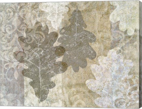 Framed Autumn Leaves Oak Print