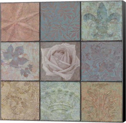 Framed Classic Ornaments Nine-Square Print