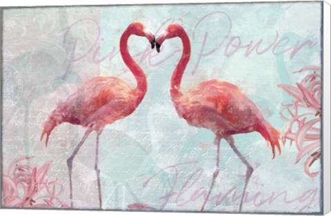 Framed Flamingo Power Print