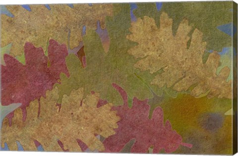 Framed Fallen Leaves Red Golden Print