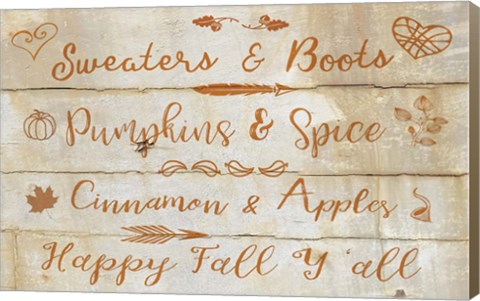 Framed Happy Fall Print