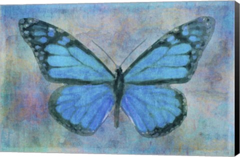 Framed Blue Butterfly Watercolor Print