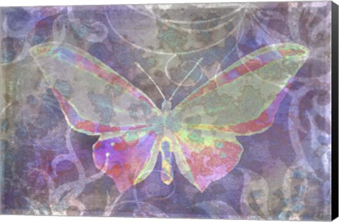 Framed Purple Pink Butterfly Watercolor Print