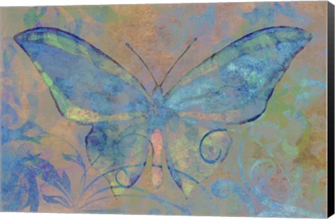 Framed Turquoise Butterfly Print