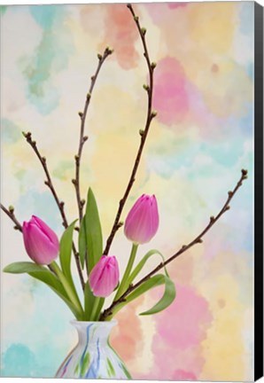 Framed Tulips and Aquarel II Print