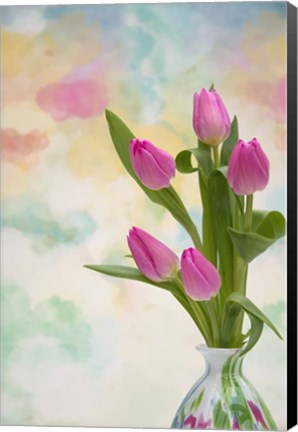 Framed Tulips and Aquarel Print