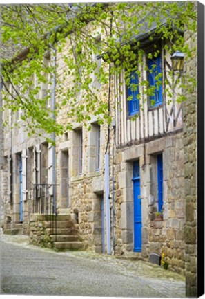 Framed Medieval Village Center Of Moncontour Print