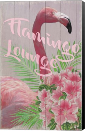 Framed Flamingo Lounge Print