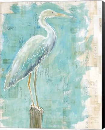 Framed Coastal Egret I Print