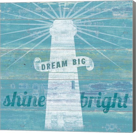 Framed Drift Lighthouse Print