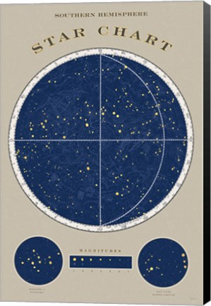 Framed Southern Star Chart Print