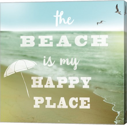 Framed Happy Beach Print