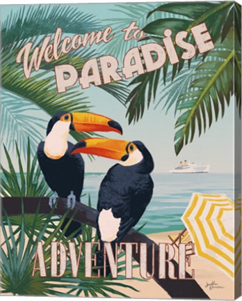 Framed Welcome to Paradise II Print