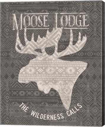 Framed Soft Lodge V Dark Print