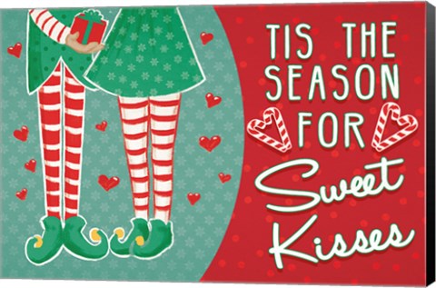 Framed Retro Christmas III Bright Print