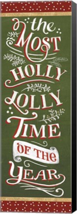 Framed Santas List Holly Jolly Print