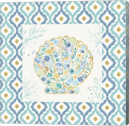Framed Seaside Blossoms I Border no Words Print