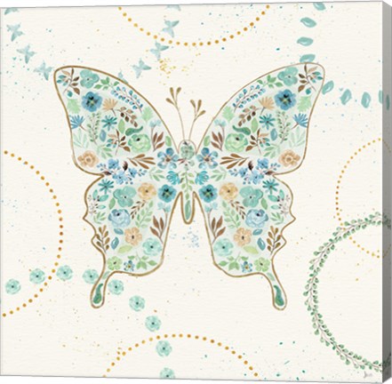 Framed Flutterby Blooms IV Print
