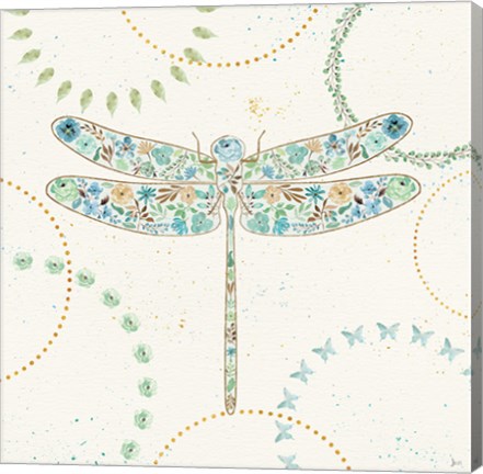 Framed Flutterby Blooms III Print