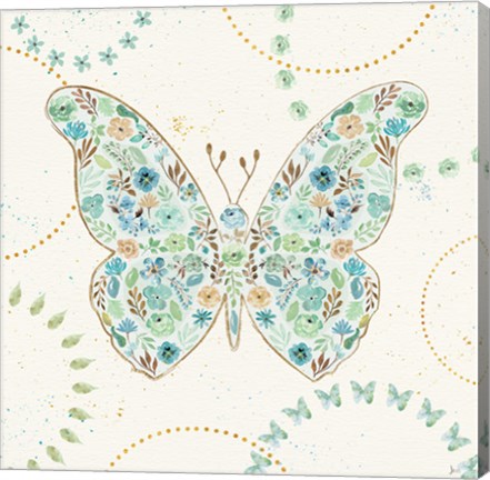 Framed Flutterby Blooms I Print