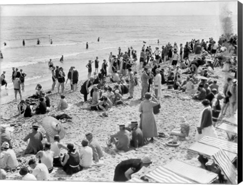 Framed 1920s Crowd Of People Print