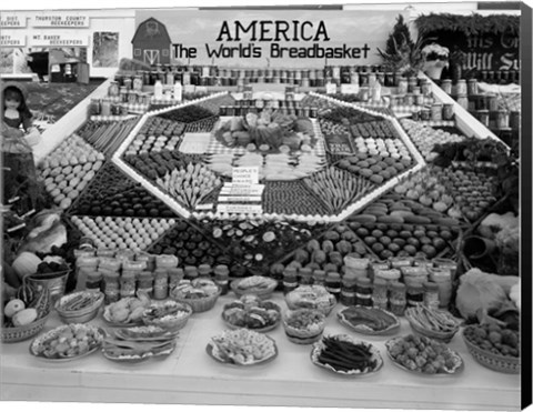 Framed 1950s Farm Produce And Other Food At State Fair Print