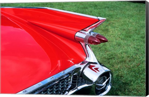 Framed 1959 Cadillac Tail Fin And Tail Light Print