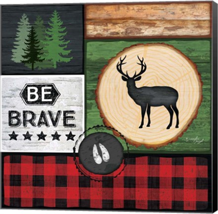 Framed Be Brave Print