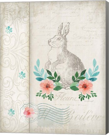 Framed French Spring Rabbit Print