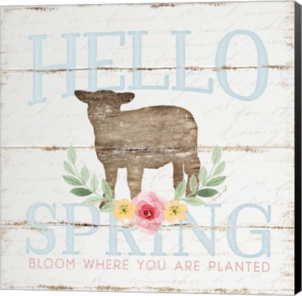 Framed Hello Spring Print