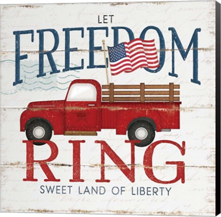 Framed Let Freedom Ring Print