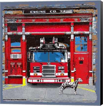 Framed Fire House Print